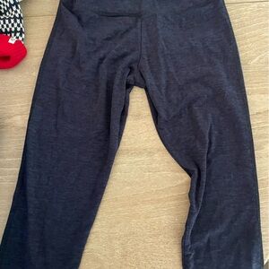 Blue above the knee leggings